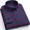 7xl 6xl 5xl Men Shirt Long Sleeve 100% Cotton High Quality Plaid Fashion Casual Dress Business Male Shirts Brand Plus Size SH010 ► Photo 1/6