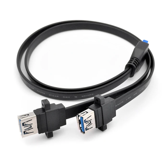Двойной порт USB 3,0 мама монтажная панель к материнской плате 20Pin Кабель питания Шнур DC128