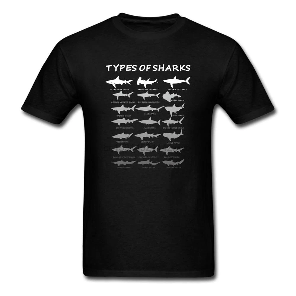 TypesOfSharksFunnySharkMarineBiologyTshirtS3XLHightQualityT