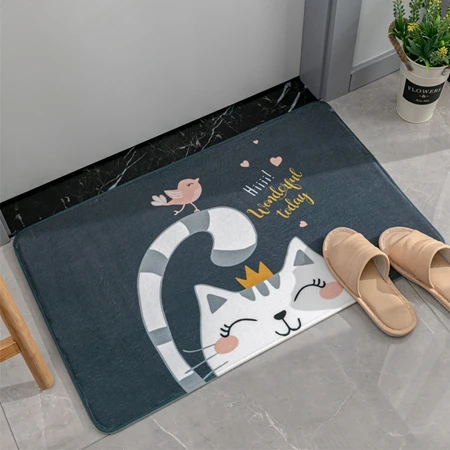 Carpet10 Коврик для входной двери в скандинавском стиле с милым мультяшным рисунком, Противоскользящие коврики для прихожей, кухни, мягкие Рождественские прикроватные коврики для спальни, коврик для двери - Цвет: Carpet10