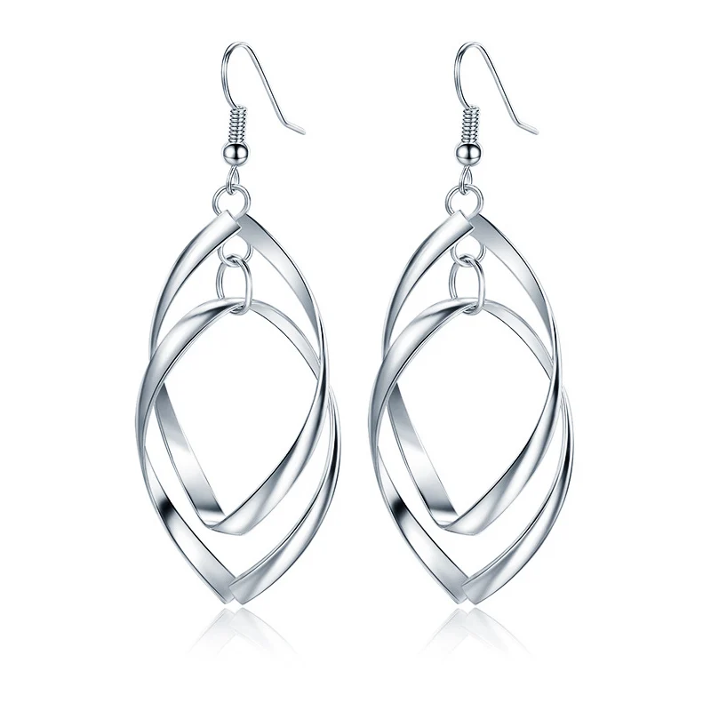 Silver 9 BICUX корейские массивные черные акриловые Висячие серьги для женщин модные ювелирные изделия винтажные геометрические золотые асимметричные серьги - Окраска металла: Silver 9