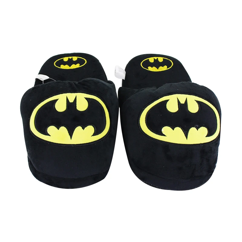 28cm Batman Супер Марио Йоши Единорог гриб Кот Олаф Игрушки зимние мужские и женские хлопковые домашние теплые тапочки домашняя плюшевая обувь с героями мультфильмов - Цвет: 28cm Batman