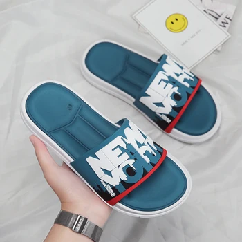 

Classic Men Slippers Plastic Non-Slip Men Bath Slippers Fashion Mens Beach Casual Shoe Soft Bottom House Slippers Man Size 39-44