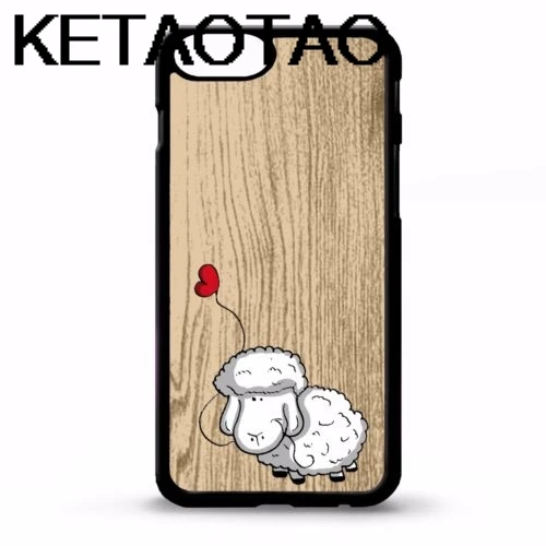 Серебристый Чехол для телефона с рисунком черной Овцы KETAOTAO s для iPhone 4S SE 5C 5S 6S 7 8 SE X Plus XR XS Max чехол из мягкого ТПУ резины силикона - Цвет: Серебристый