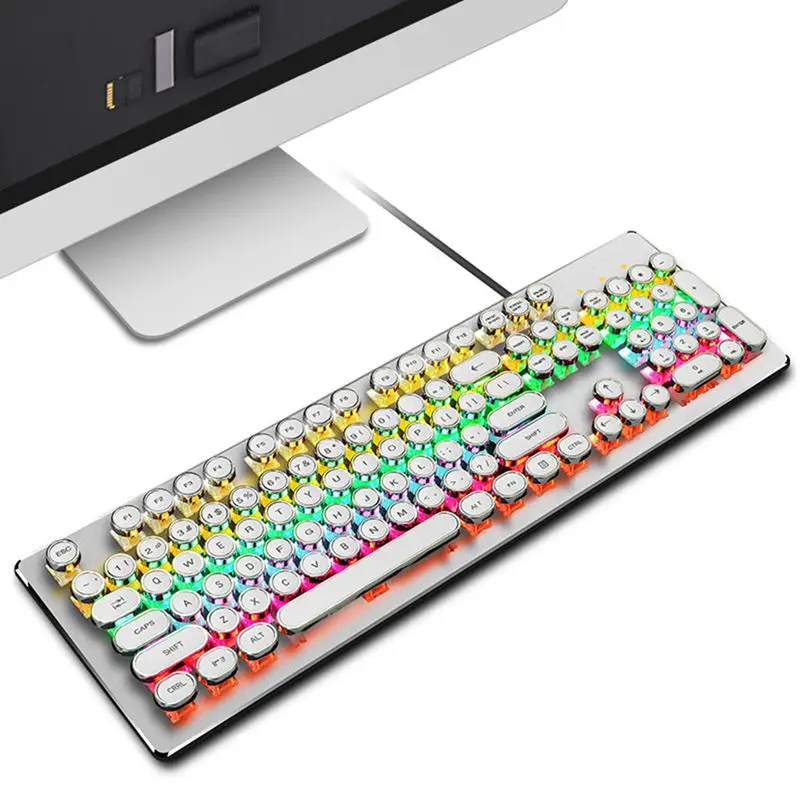Sunrose T620S 104 ключи английская проводная Usb цветная подсветка Механическая Rgb игровая клавиатура водонепроницаемая для планшетного компьютера Lo