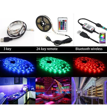 

1M DC 5V 5050 USB RGB LED strip light ledstrip Backlight Remote Bluetooth Flexible led Stripe TV HDTV Background party lighting