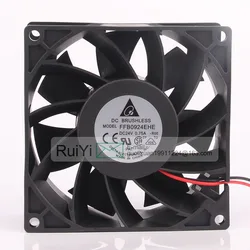 Boîtier de refroidissement pour serveur Delta 9238, 90mm, 92mm, DC 24V, 0,75a, 2 broches, roulement à billes 