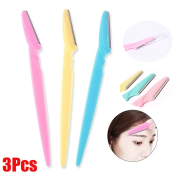

3Pcs/lot Eyebrow Razor Facial Eyebrow Hair Remover Eyebrow Trimmer Sharp Mini Makeup Knife Shaper Shaver Makeup Tool