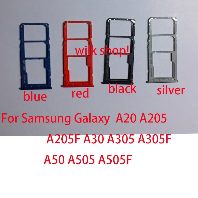 Sim Tray Holder For Samsung Galaxy A10 A105F A105 A20 A205 A205F A30 A305 A305F A50 A505 A505F SIM Card Slot Repair Part | Мобильные