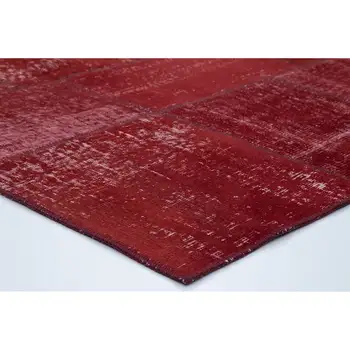 

171x243 Cm Red Handmade Patchwork Rug-6x8 Ft