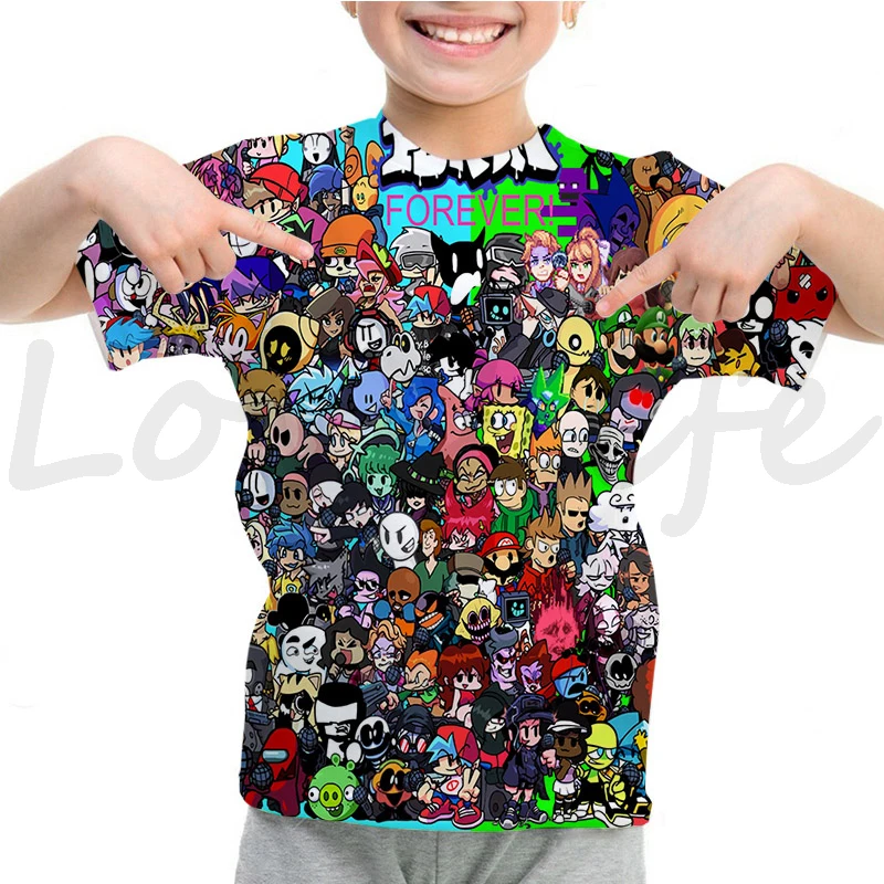 

Kids T-shirts Fnf Game Friday Night Funkin T-shirt Boys Girls Cartoon T Shirt 3D Tee Shirts Summer Short Sleeve Tshirt Camiseta