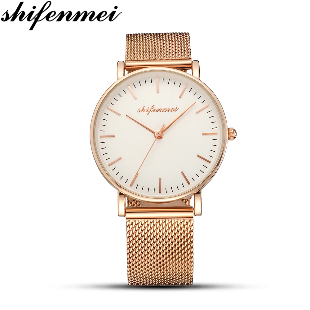 

Shifenmei Watches Women Fashion Watch 2019 Luxury Rose Gold Strap Watch Women's WristWatch Ladies Clock zegarek damski S1075A