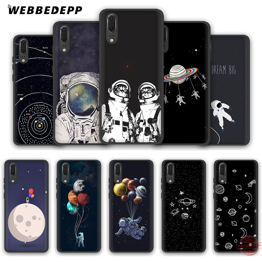 WEBBEDEPP космонавт космический мягкий чехол для Huawei P Smart Z Plus 2018 2019 &amp Y6 Y7 Y9 Prime V20 |