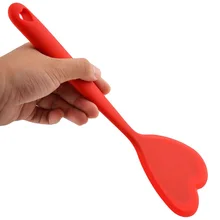 Новинка, креативная Силиконовая Термостойкая кухонная утварь в форме красного сердца, лопатка для жареного стейка, прекрасные кухонные аксессуары