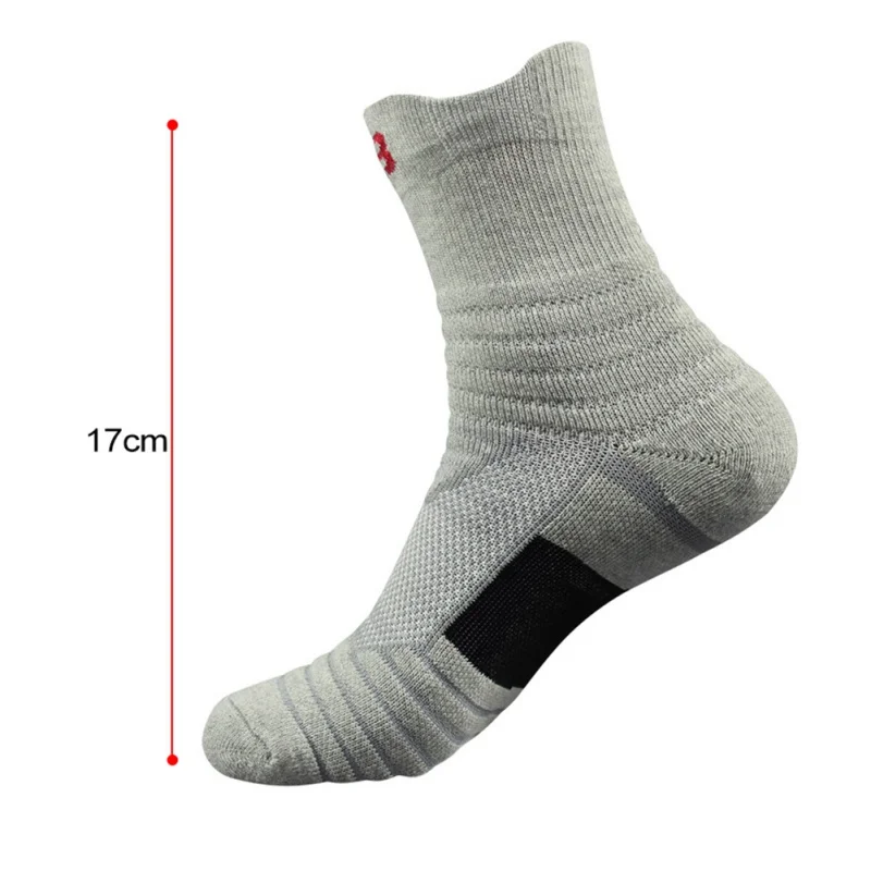 1 пара баскетбольных носков мужские уплотненные хлопковые носки для полотенец носки для ракеток для бадминтона и тенниса средней длины спортивные термо-носки