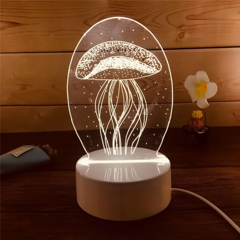 Креативная Настольная 3D лампа с мультяшным рисунком для гостиной прикроватный