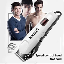 Kemei KM-809A, водонепроницаемая машинка для стрижки волос, машинка для стрижки волос с ЖК-дисплеем