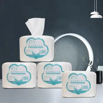 

60 Sheets/Roll Disposable Face Towels Travel Tissue Towel Safe Plant Fiber Dry Wet Women Face Towel Makeup Remover Wipes Tissue