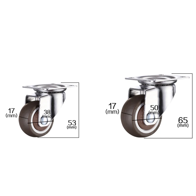 4 шт. 1,5 дюймов TPE 8*20 мм Ультра тихий резиновый колесный тормоз для шкафа мебельные ролики Тормозные колеса с винтом