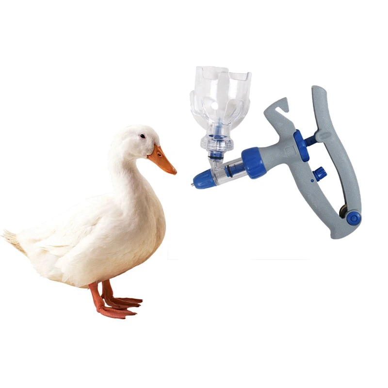 Непрерывный шприц автоматический регулируемый Ветеринарный Шприц для курицы утки птицы прочный инжектор вакцина ветеринарный инструмент