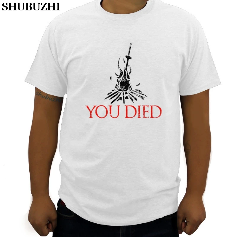 Мужская брендовая футболка YOU DIED DARK SOULS летняя модная мужская новые брендовые