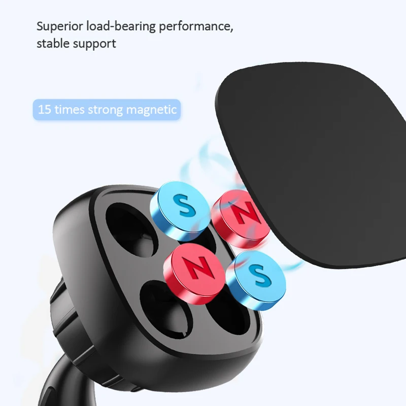 Magnetic Phone Car Mount Double 360° Rotate Magnetic Cell Phone Holder for Car Dashboard Phone Magnet Car Mount for iPhone 11