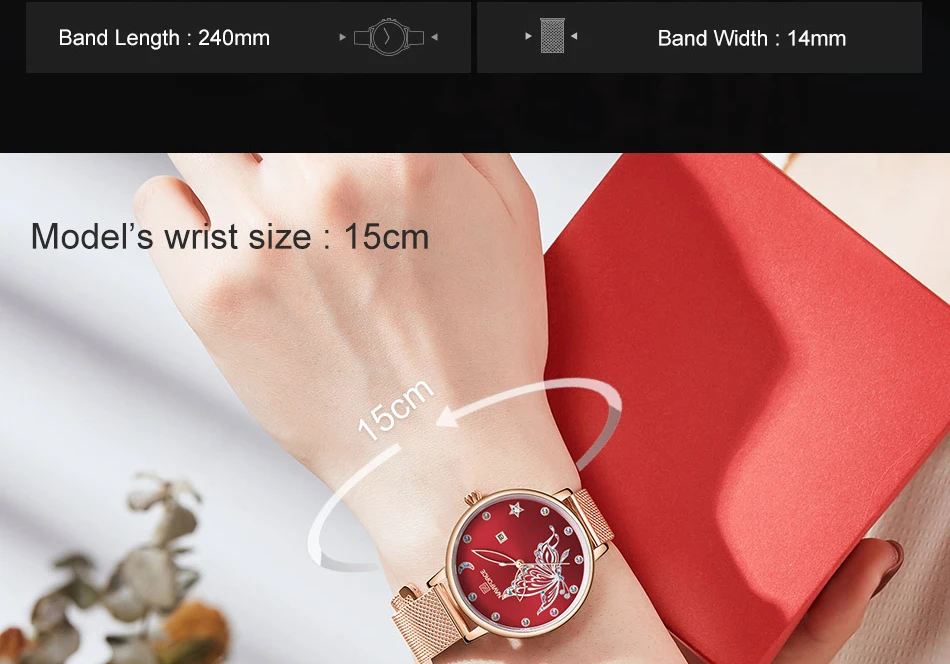 NAVIFORCE дизайн красивые часы с бабочками Дата кварцевые часы Женская мода браслет наручные часы женские часы подарок