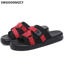 Мужские шлепанцы; пляжные шлепанцы для улицы; повседневные летние шлепанцы; мужские сандалии-гладиаторы; Дизайнерская обувь для мужчин; zapatos de hombre ayakkabi