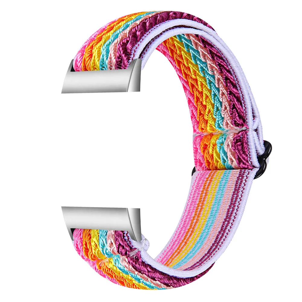 Essidi New Nylon Elastic Bracelet Band Loop For Fitbit Charge 5 4 3 2 Woven Sports Watch Wrist Strap For Fitbit Charge 3 4 se