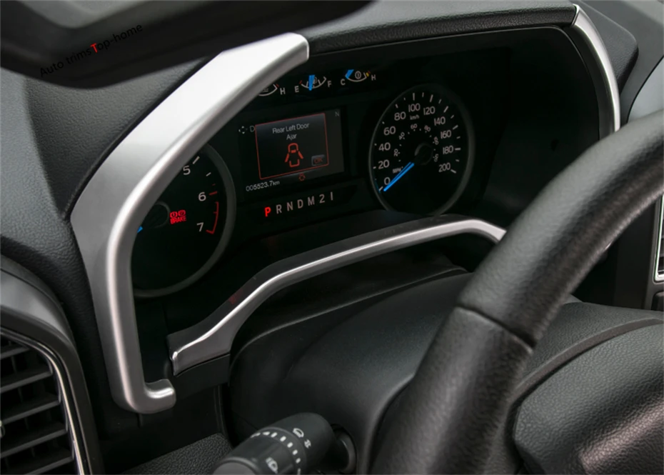 Yimaautoпланки приборной панели датчик экрана рамка Крышка отделка Подходит для Ford F150 интерьерные молдинги