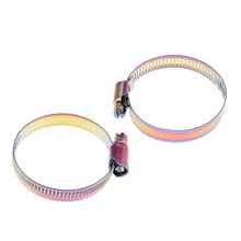 2 חבילה דלק צינור קלאמפ נירוסטה, מתכוונן 32-50mm & 40-63mm גודל טווח ציוד תולעת צינור קליפ עבור אינסטלציה, רכב(China)