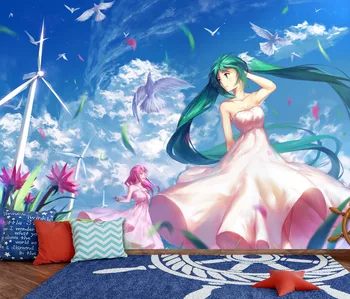 

[Self-Adhesive] 3D Hatsune Miku 387 Japan Anime Wall Paper mural Wall Print Decal Wall Murals Belly