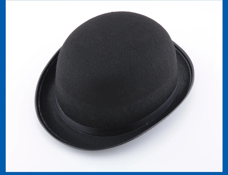 Хэллоуин C-CHAPLIN Bowler Hat Magic Division Hat Волшебная Кепка Высокая Шляпа Fedora Волшебный реквизит 56 г