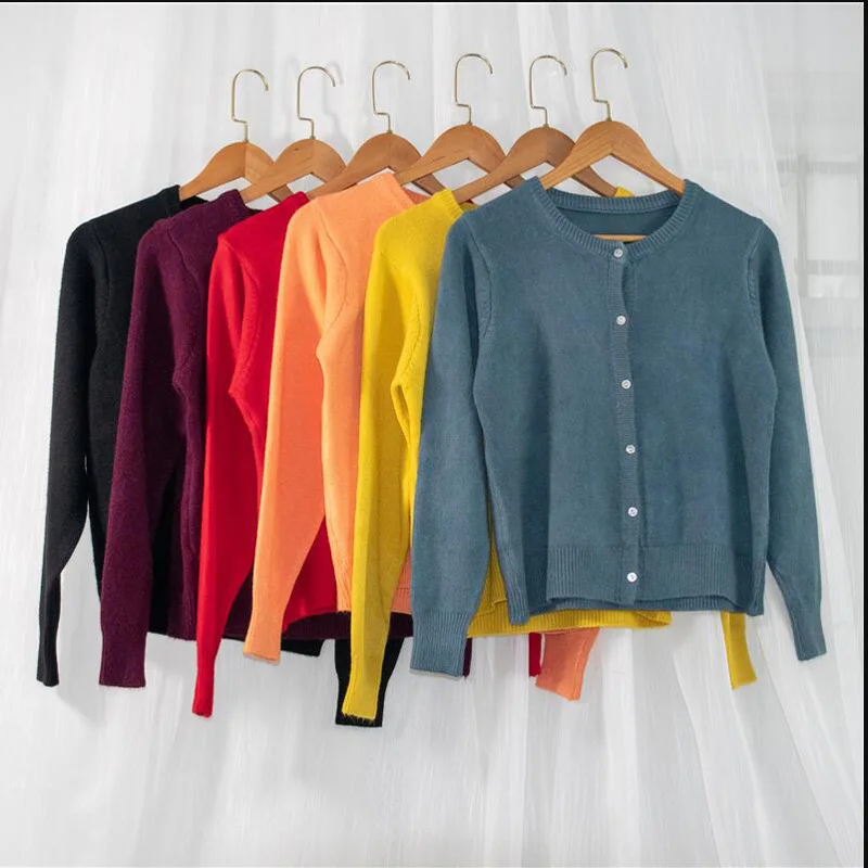 

New 2020 Women's Sweaters Autumn Winter Fashionable Korean Style Wild Knitted Buttons Cardigans Lady Knitwear CL454