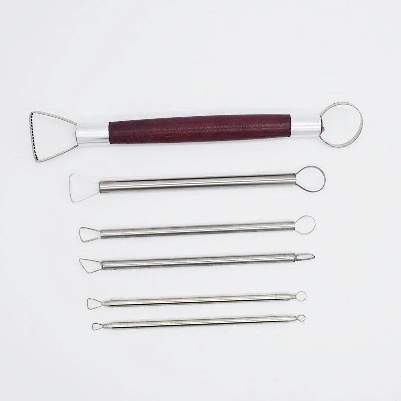 

Pottery Ceramic Tools Professional Stainless Steel Ribbon Sculpting Carving Sludge Scraper Modeling Polymer Clay Tool