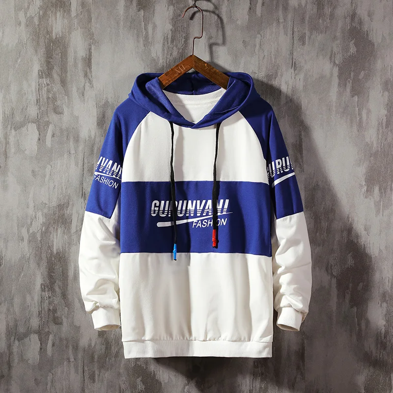 

Japanese Preppy style Pullover Hoodies Men 2019 Winter Hip Hop Male Casual man Hooded Sweatshirts Streetwear