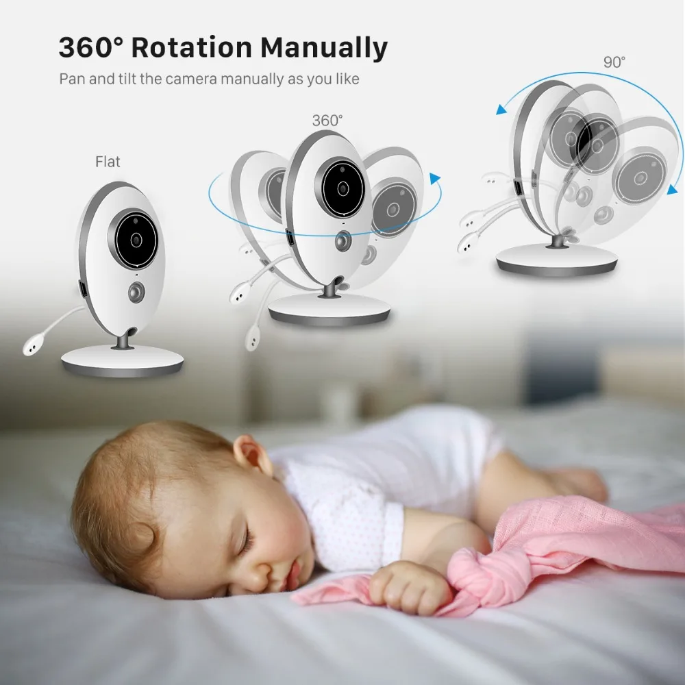 

Wireless LCD Audio Video Baby Monitor VB605 Radio Nanny Music Intercom IR 24h Portable Baby Camera Baby Walkie