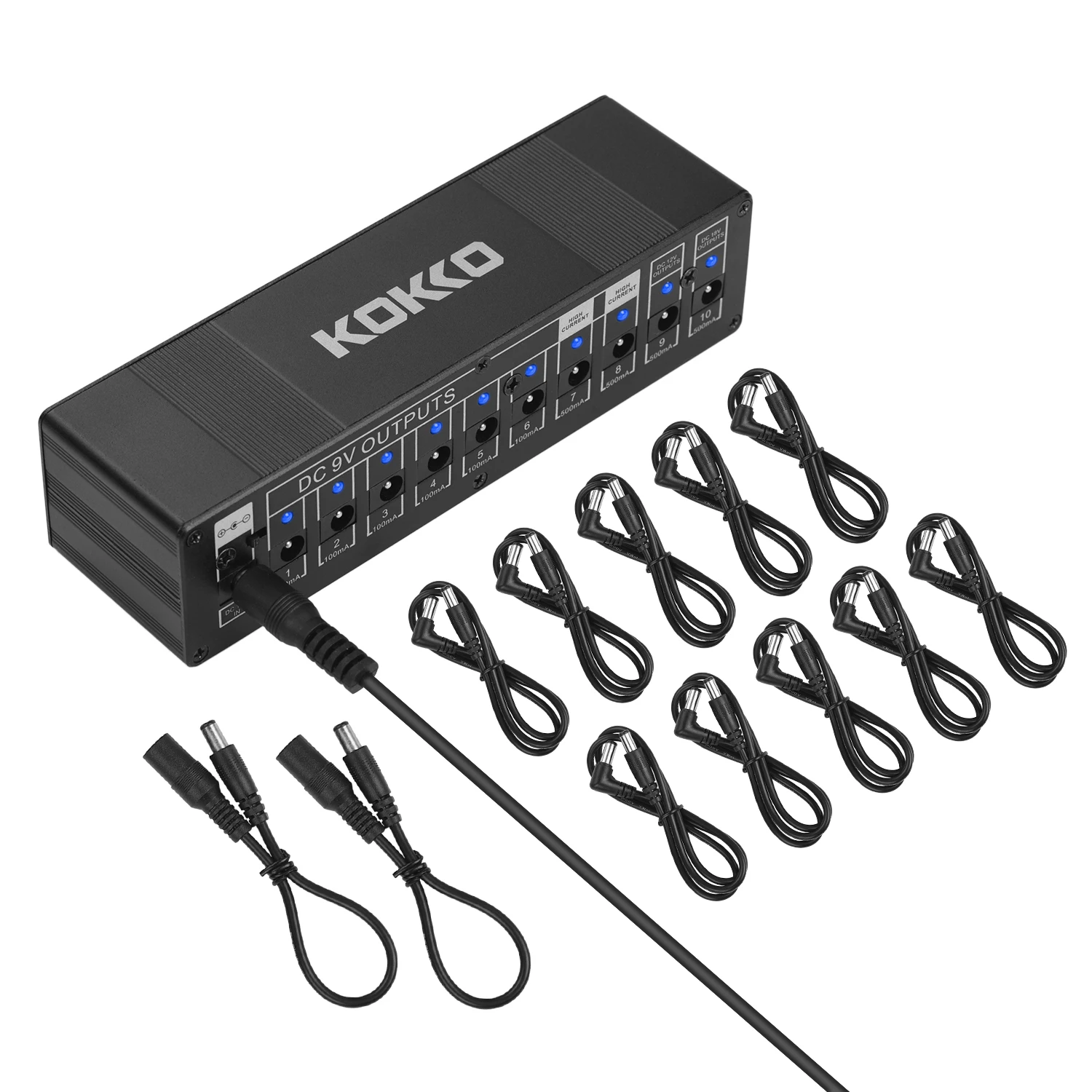 KOKKO Compact Guitar Effect Электропитание станция дистрибьютор 10 изолированных выходов постоянного тока 9 В/12 В/18 в с защитой от короткого замыкания