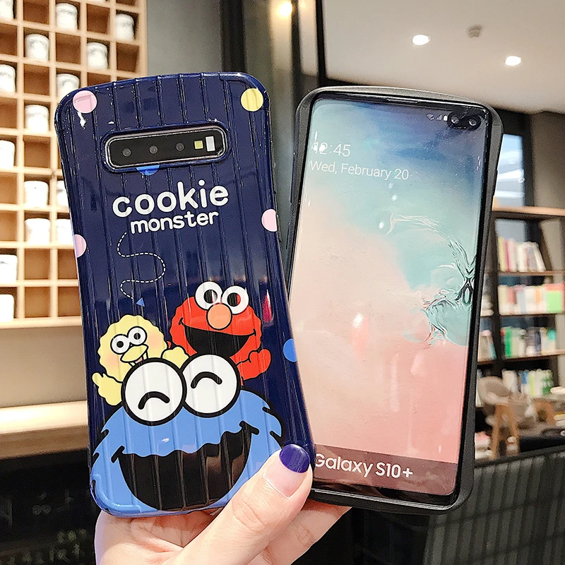 YHBBCASES Мультяшные забавные печенья мягкий чехол для samsung Galaxy S10 Plus S8 S9 3D stria багажный Дизайн чехол для samsung Note 10 8 9