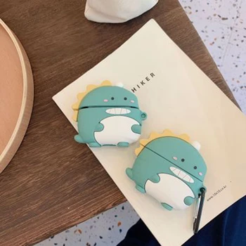 

Cute 3D Dinosaur Soft Silicone Headphone Case for Apple Airpods 1 2 Pro 3 Bluetooth Wireless Earphone Protective Skin Cover Box