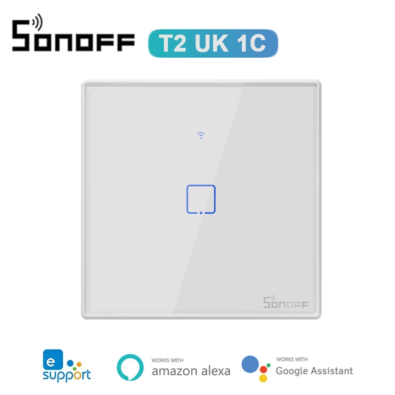 SONOFF T1/T2/T3/T0 EU/UK/US 1/2/3Gang WiFi Smart Wall Touch Switch TX ALL Smart Home Control Via Ewelink Alexa Google Home 