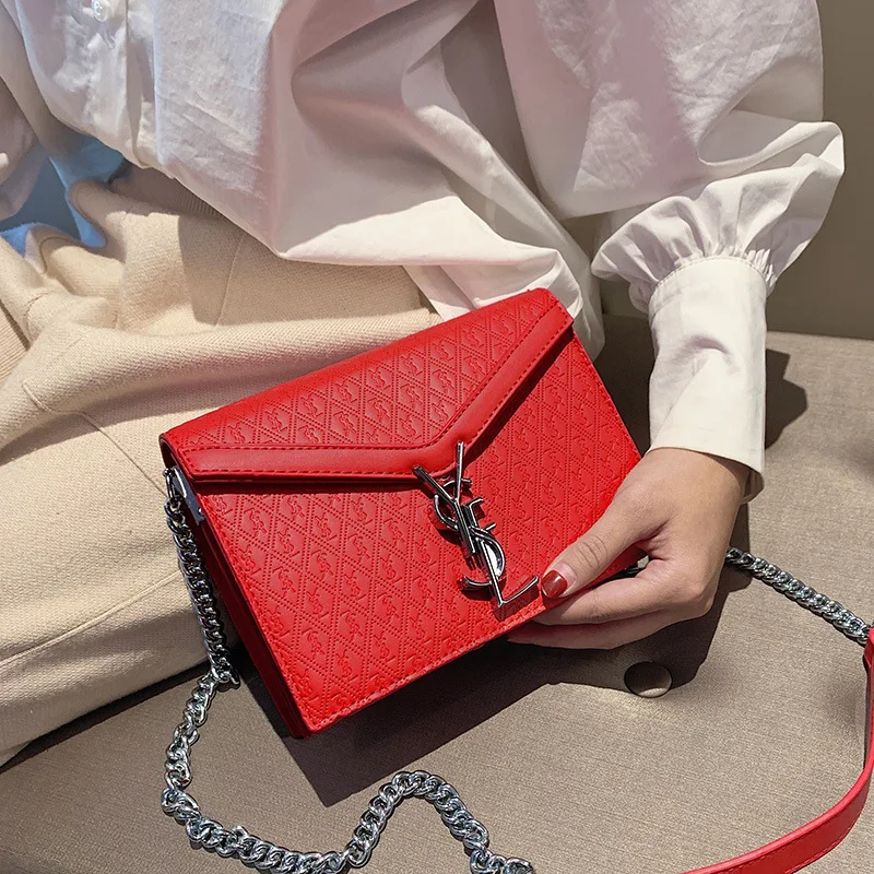 

Temperment New Women's Bag 2020 New Fashion Chain Bag Shoulder Bag Messenger Square Sling Bag