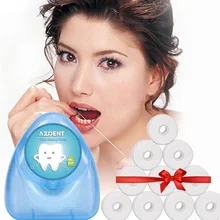 1 коробка+ 10 рулонов 50 м зубная нить гигиена полости рта чистка зубов воск со вкусом мяты зубная нить катушка зубочистка зубы Флоссер