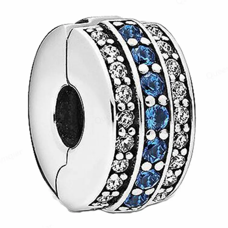 

925 Sterling Clip European Spacer Charms Bead Fit Pandora Original Bracelets DIY Pendant Charm Beads Girl Women Jewelry Making