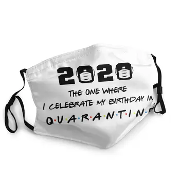 

2020 Celebrate Birthday In Quarantine Reusable Face Mask Pattern PM2.5 Anti Haze Dust Protection Mask Respirator Mouth Muffle