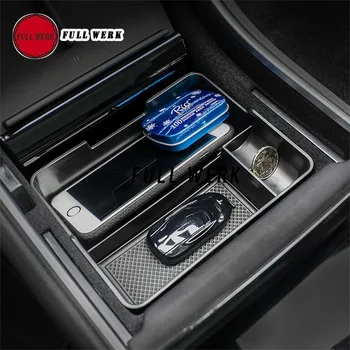 

1 pc Plastic Car Central Console Storage Box Phone Coin Card Key Case Organizer Holder for Tesla Model 3 Interior Accessories