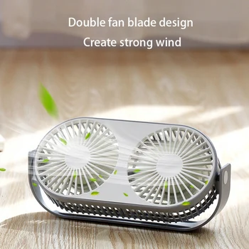 

Double-Headed Fan, Multi-Functional Student Dormitory Desktop Desktop Double Leaf USB Plug-in Mini Aromatherapy Fan