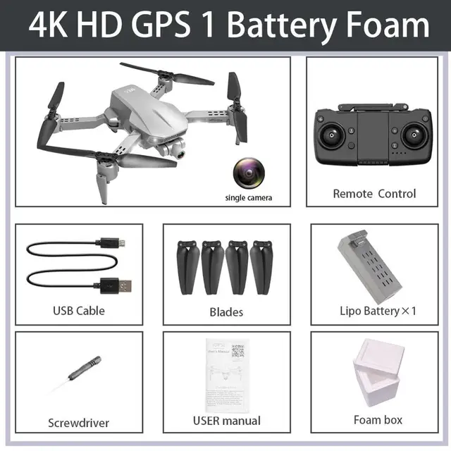 2021 New L106 Pro Drone HD 4K Professional Camera GPS 5G WIFI FPV Drones Brushless Motor Foldable Remote Control Quadcopter Dron