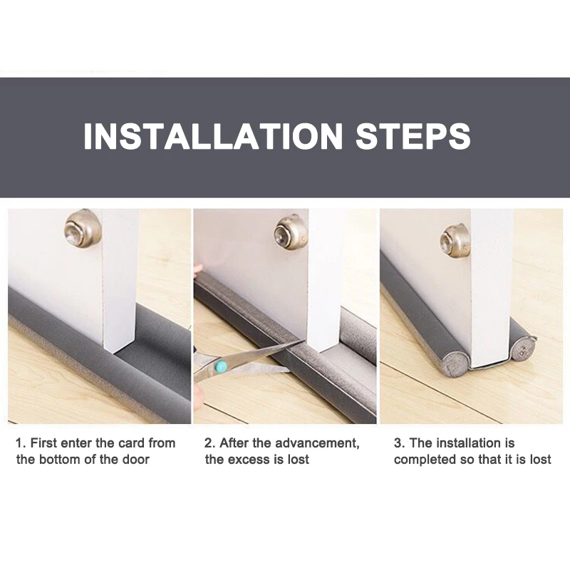 

1pcs Door Draft Stopper Multipurpose Weather Stripping Noise Stopper Door Blocker HUG-Deals