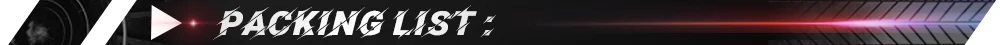PACKING LIST 打包清单